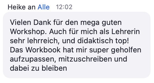 Feedback zum Workshop 2502 - 3