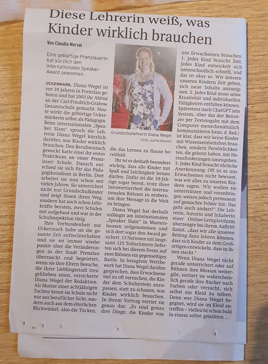 Bild vom Zeitungsartikel