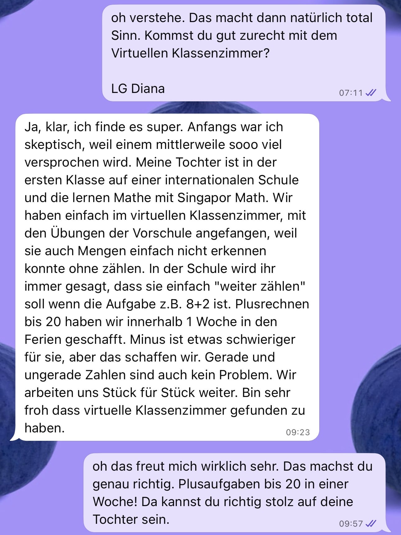 Bild von WhatsApp Feedback zum Virtuellen Klassenzimmer Bild von WhatsApp Feedback zum Virtuellen Klassenzimmer
