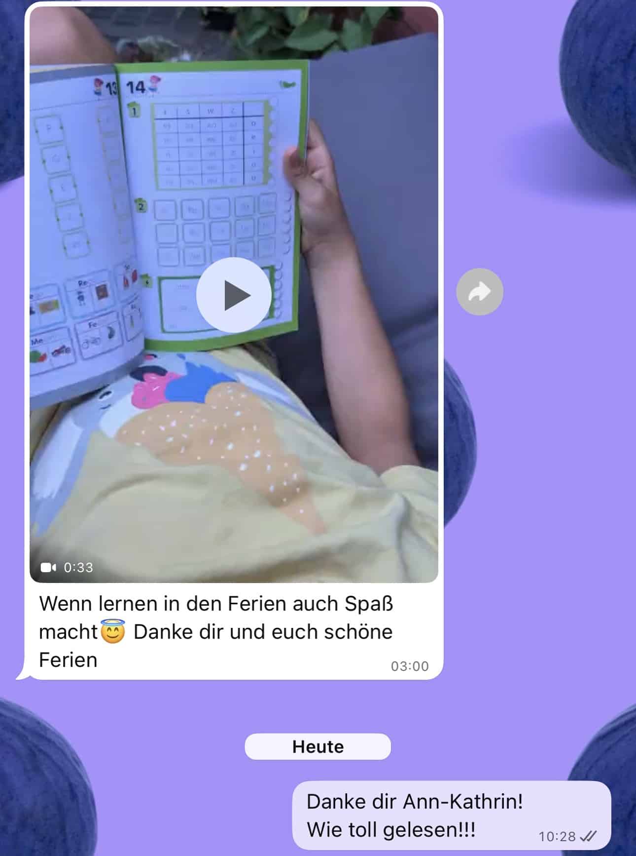 Bild von WhatsApp zur Empfehlung zum Buch Lesen