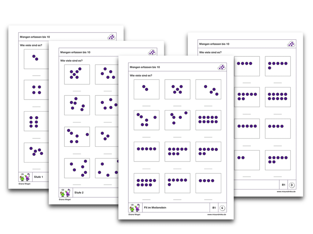 Mengenverständnis Fördern Arbeitsblätter
 Mengen erfassen Kostenlose Arbeitsblätter
